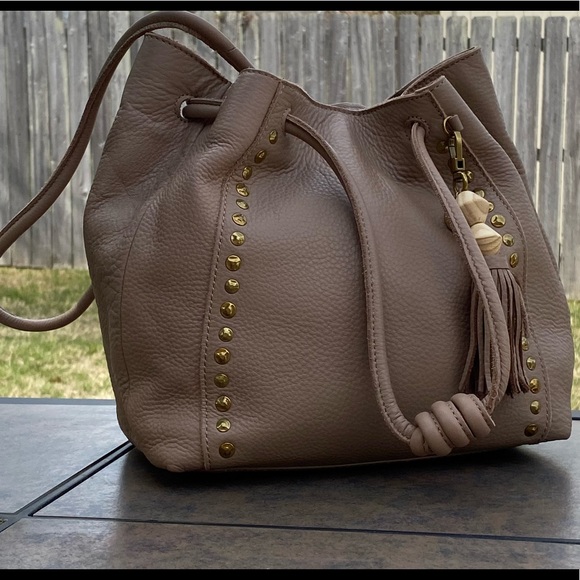 The Sak Handbags - THE SAK BARLEY COLFAX LEATHER BUCKET BAG PURSE